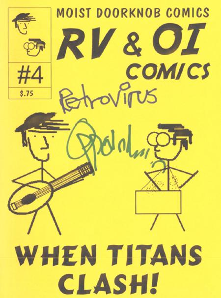 RV&OI Comics #4 third printing autographed version